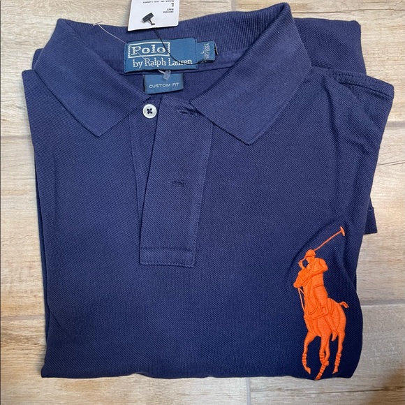 Mens Long Sleeve Polo Big Polo Pony # 3 Polo Shirt